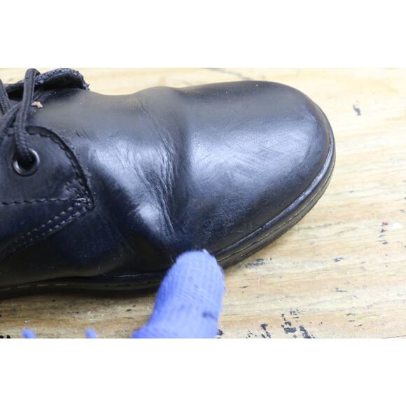 Dr Doc Martens Boots Mens 11 Black Leather Tobas Combat Shoes - Picture 14 of 14